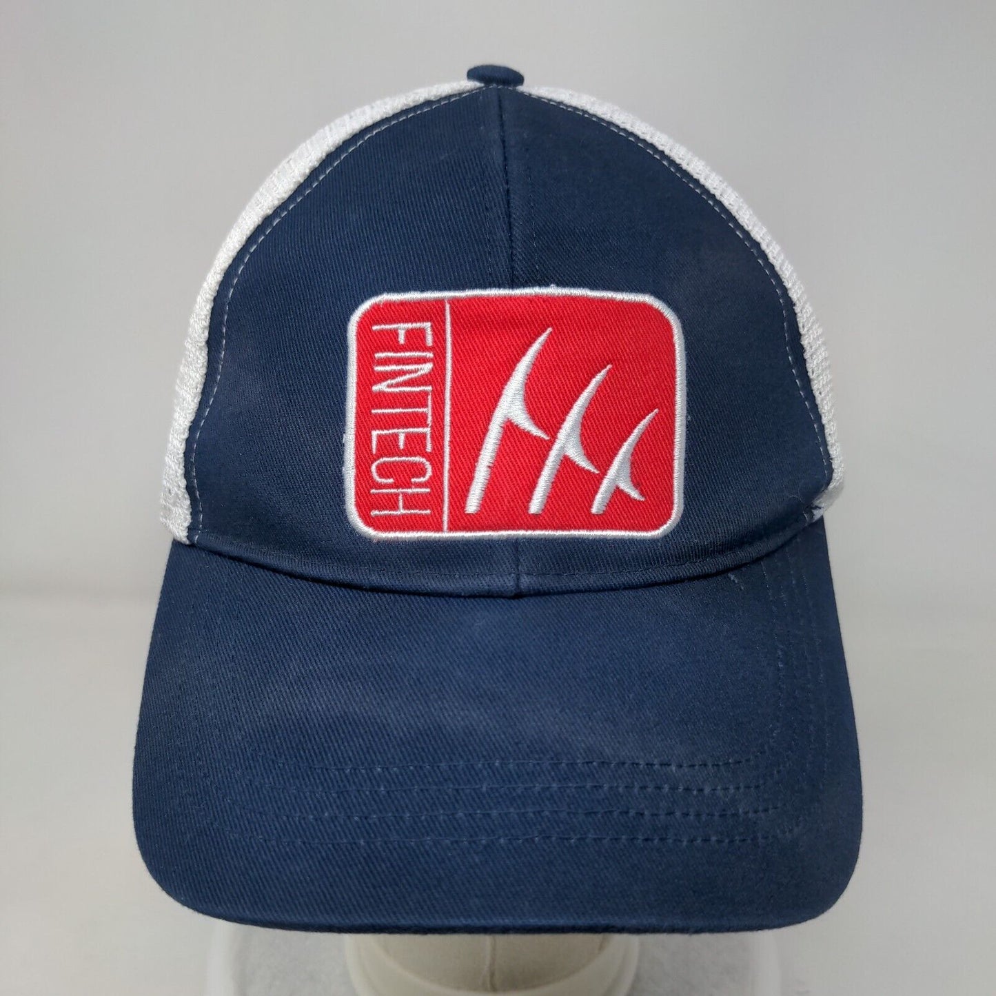 Fintech Patch Snapback Mesh Back Trucker Hat Blue OSFA Colorblock