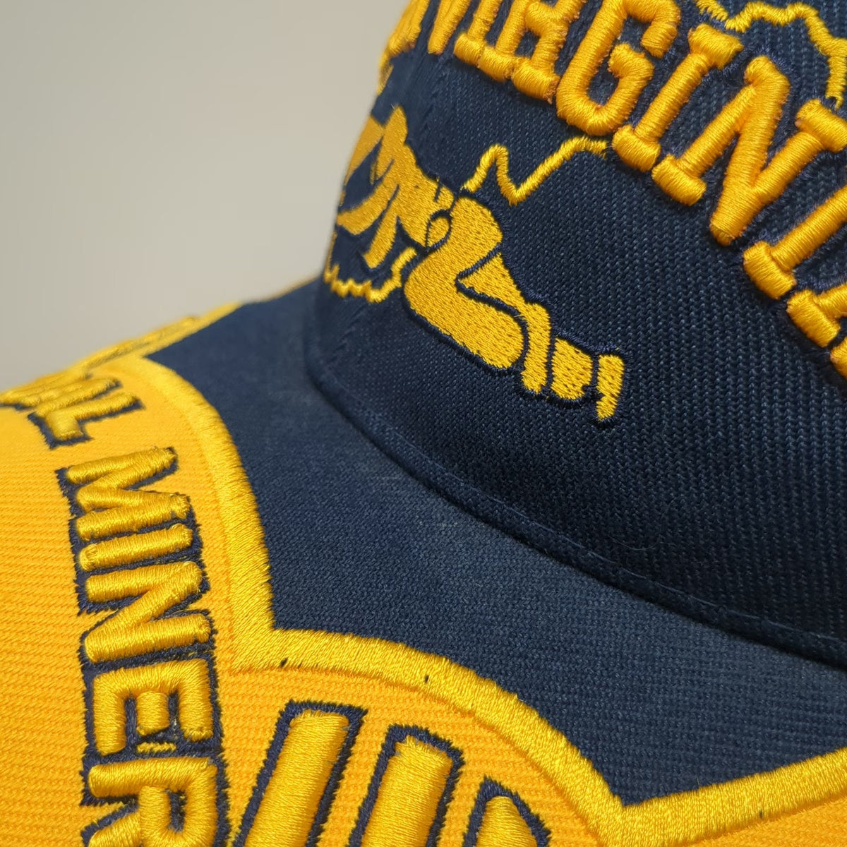 S&J Cap West Virginia Coal Miner Baseball Cap Blue Yellow One Size Hat Graphic