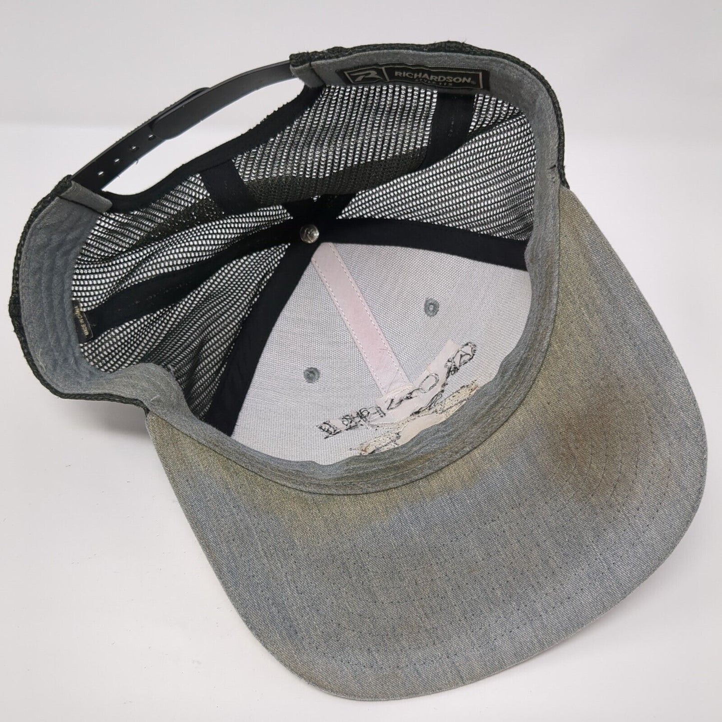 Crossfire Fencing Snapback Trucker Hat Gray OS Adjustable Mesh Back Richardson