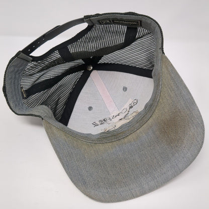 Crossfire Fencing Snapback Trucker Hat Gray OS Adjustable Mesh Back Richardson