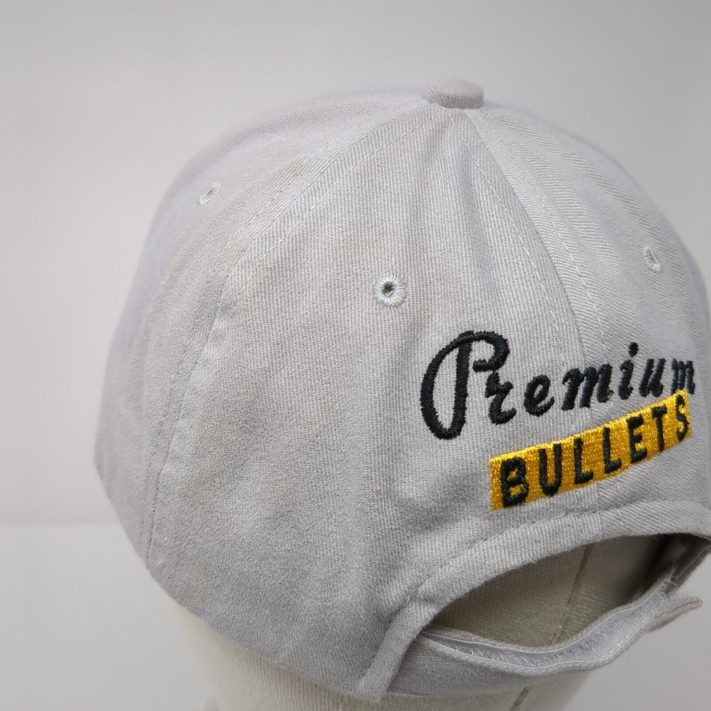 Accura Outdoors Strapback Hat Gray OSFA Embroidered Premium Bullets