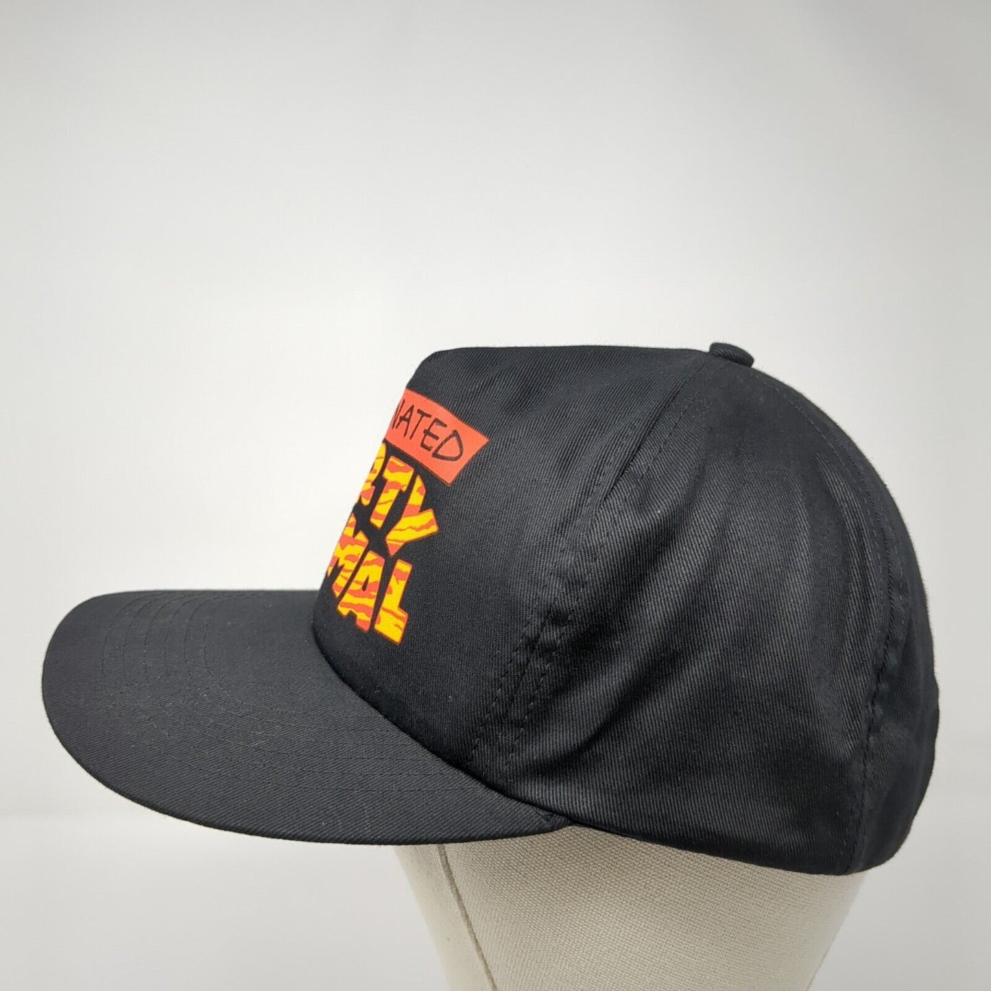 Designated Party Animal Snapback Hat Black One Size Adjustable 6 Panel Cotton