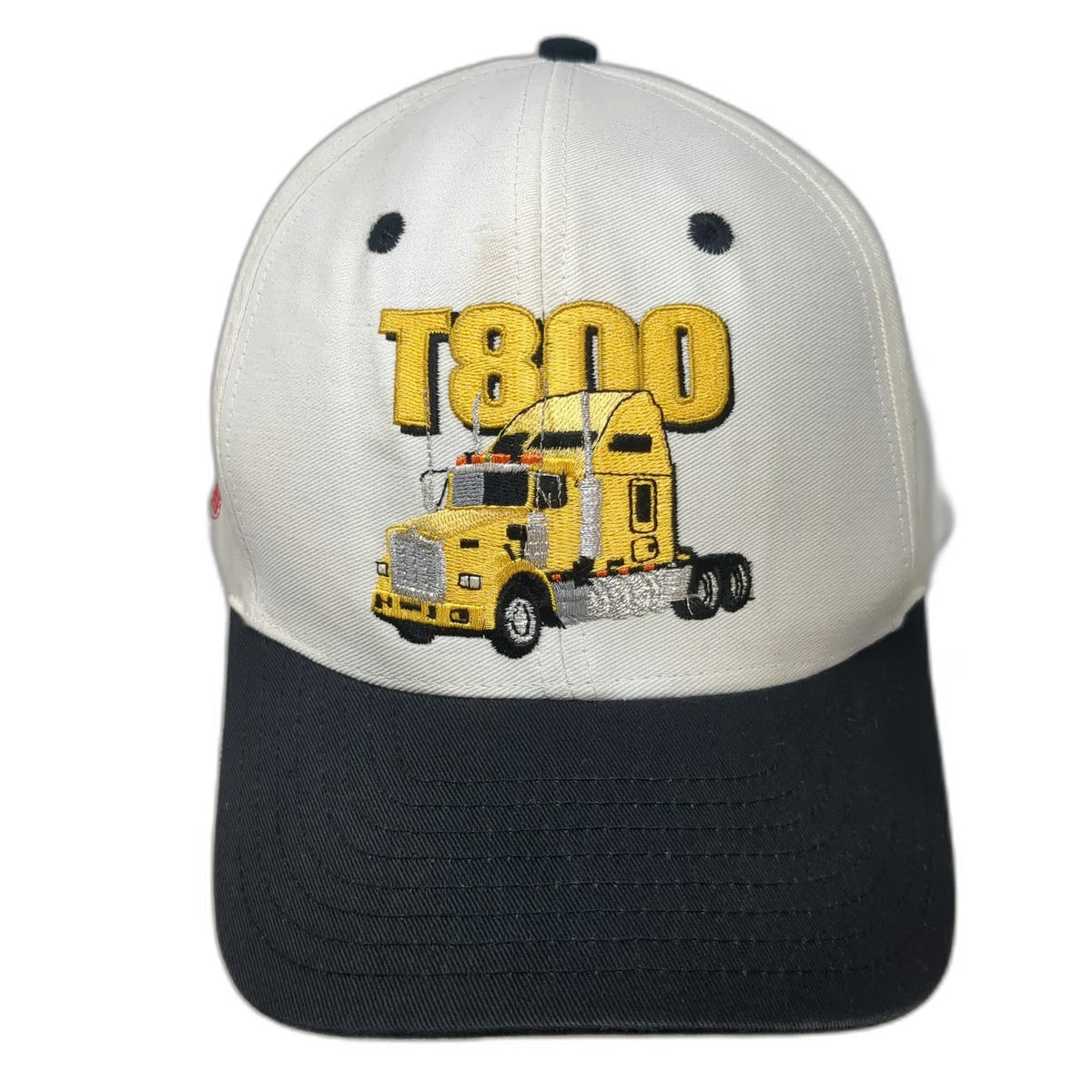 Cyrk Kenworth T800 Semi Truck Hat White Snapback One Size Embroidered Cotton