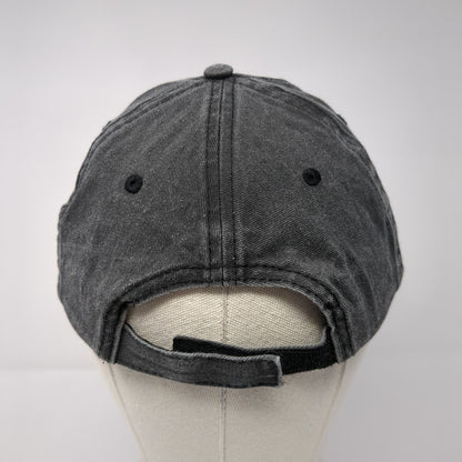 Unbranded Strapback Hat Gray One Size Adjustable Vented Holes 6 Panel Blank