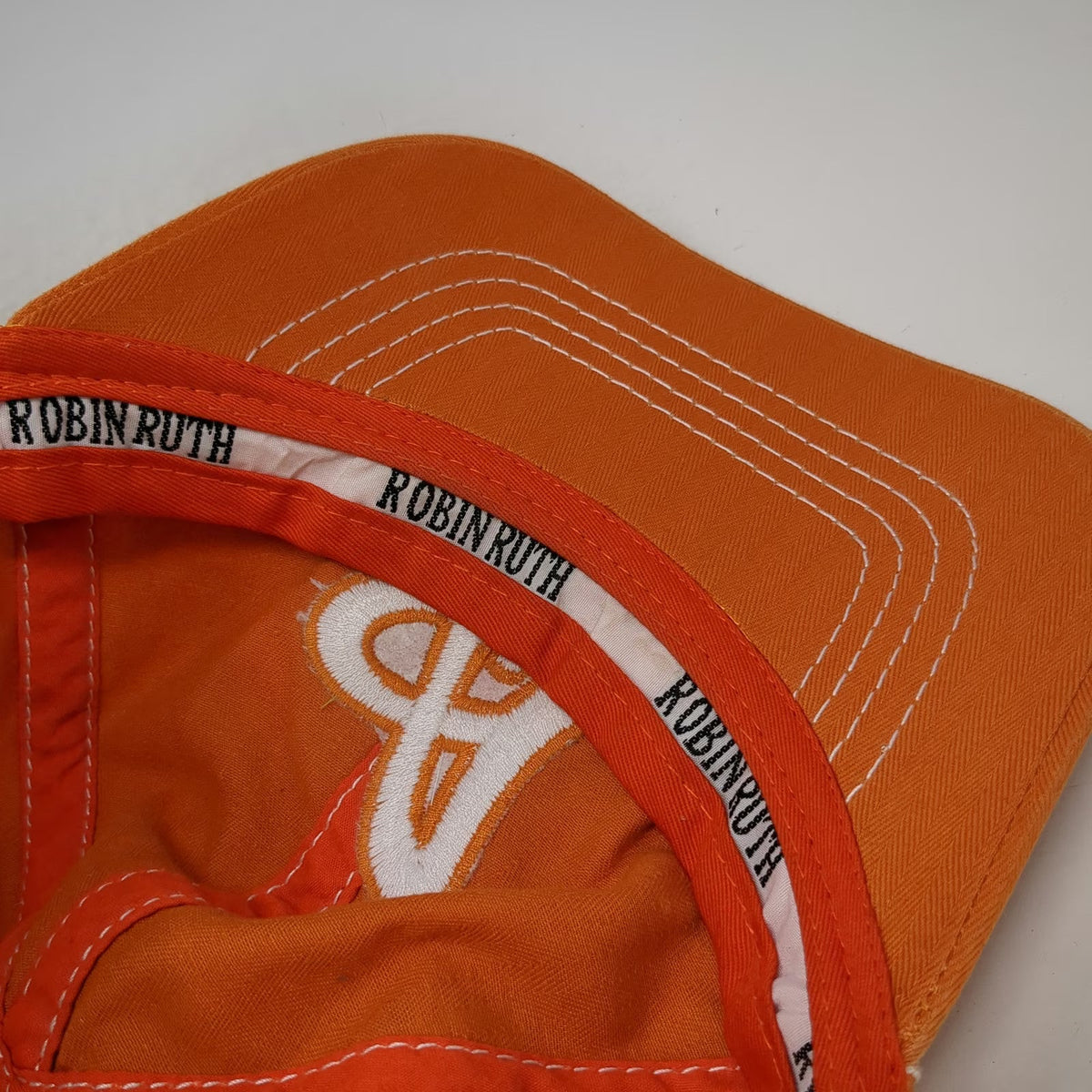 Robin Ruth Baseball Cap Orange One Size Rhinestone A Austin Texas Souvenir Hat