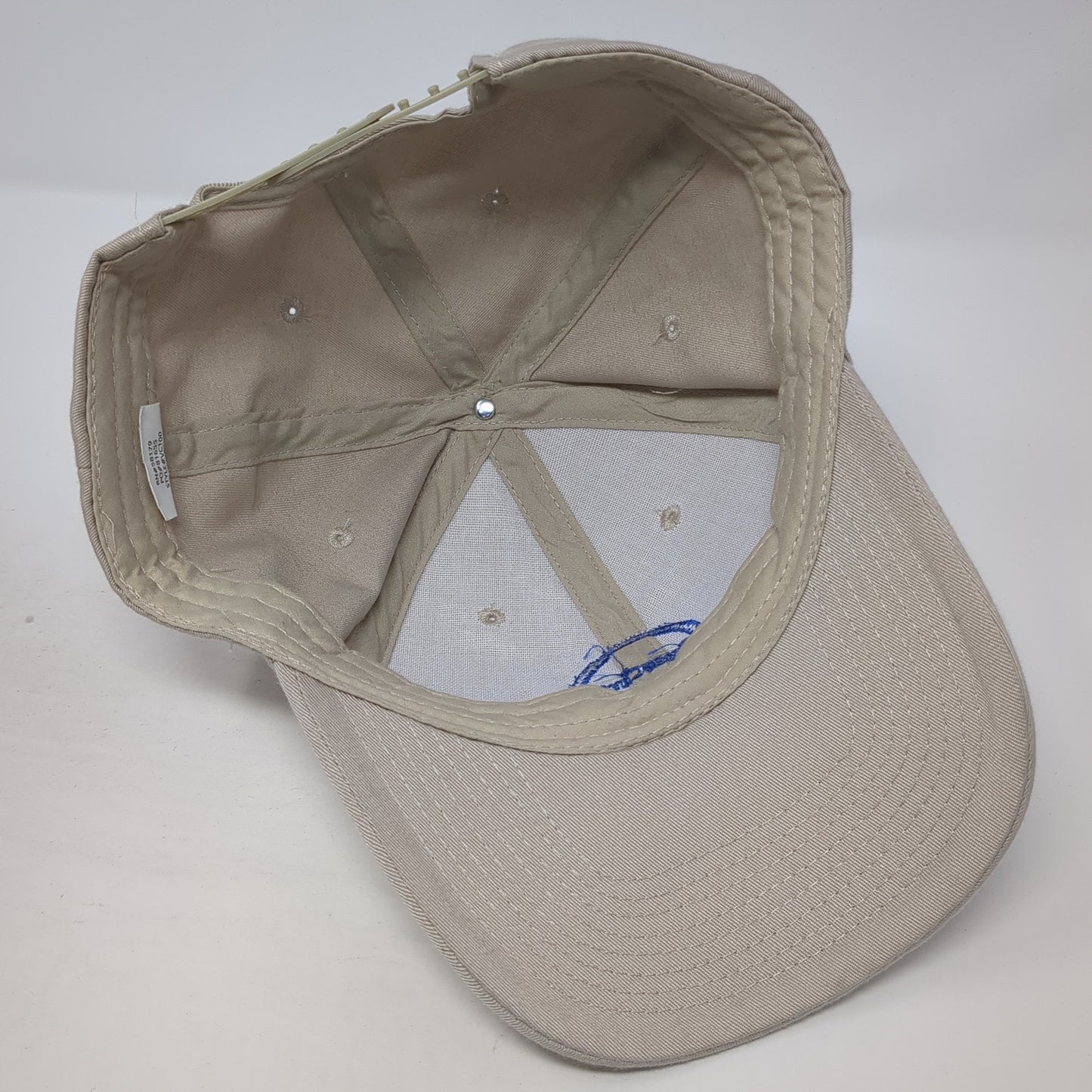 Great Circle Snapback Hat Beige One Size Solid Adjustable Embroidered