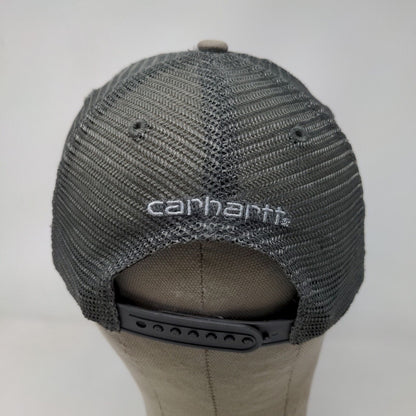 Carhartt Men's Snapback Mesh Back Hat Gray Adjustable Patch Logo