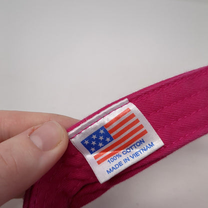 Washington DC USA Strapback Sun Visor Hat Pink One Size Adjustable Patriotic