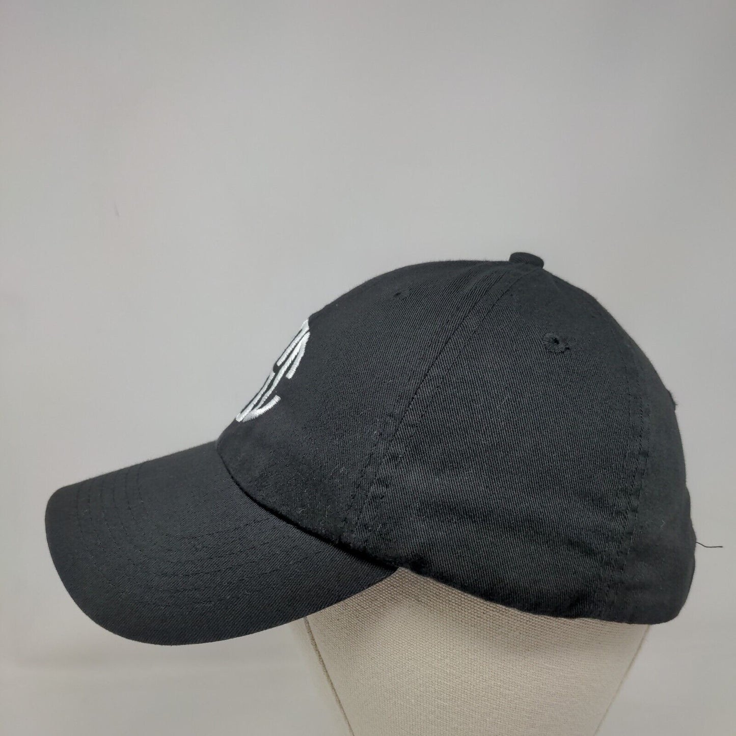 CSC Slideback Hat Black One Size Adjustable Embroidered Vented Holes 6 Panel