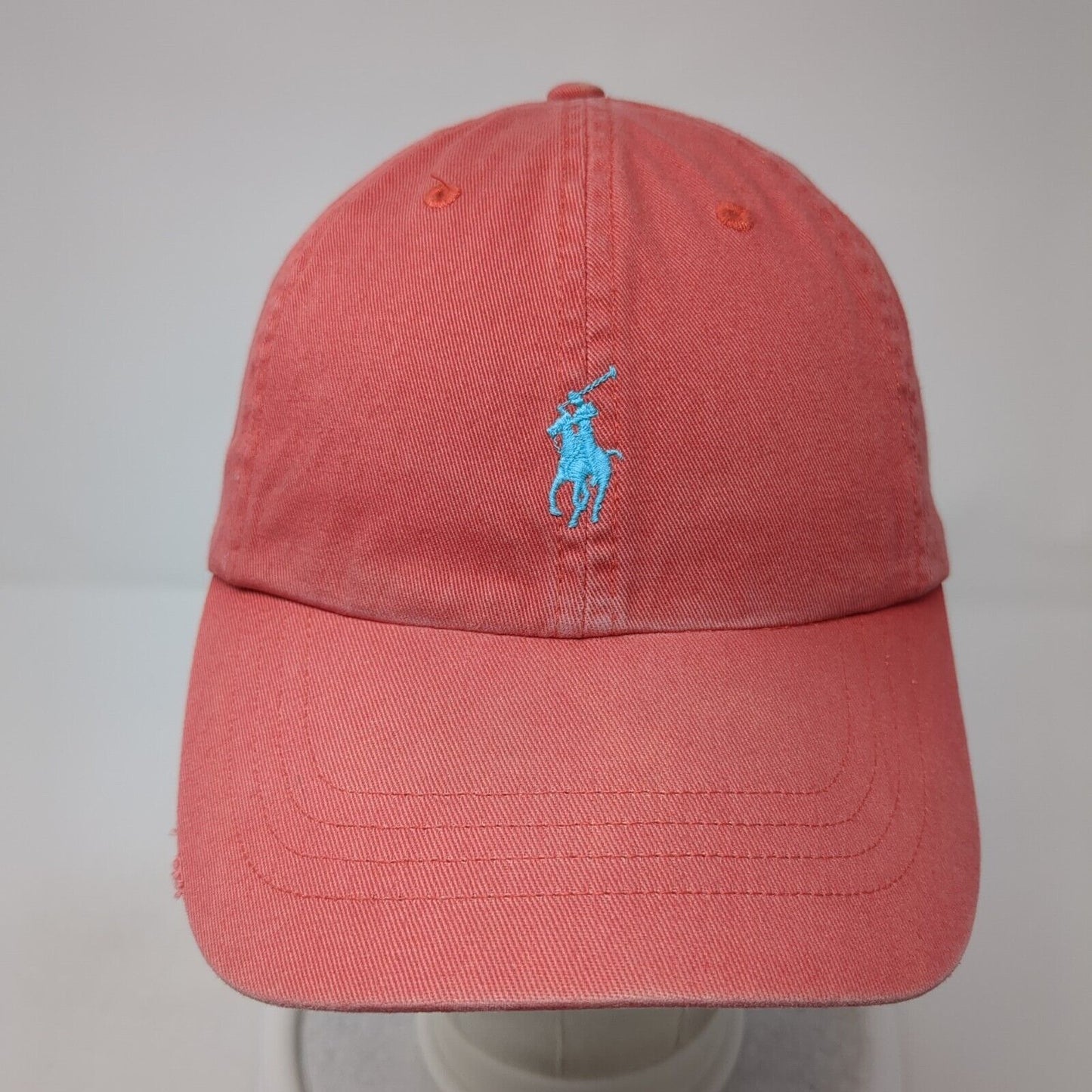 Polo Ralph Lauren Slideback Hat Red One Size Leather Strap Small Pony