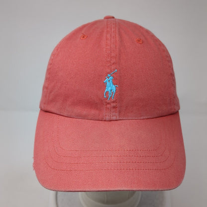 Polo Ralph Lauren Slideback Hat Red One Size Leather Strap Small Pony