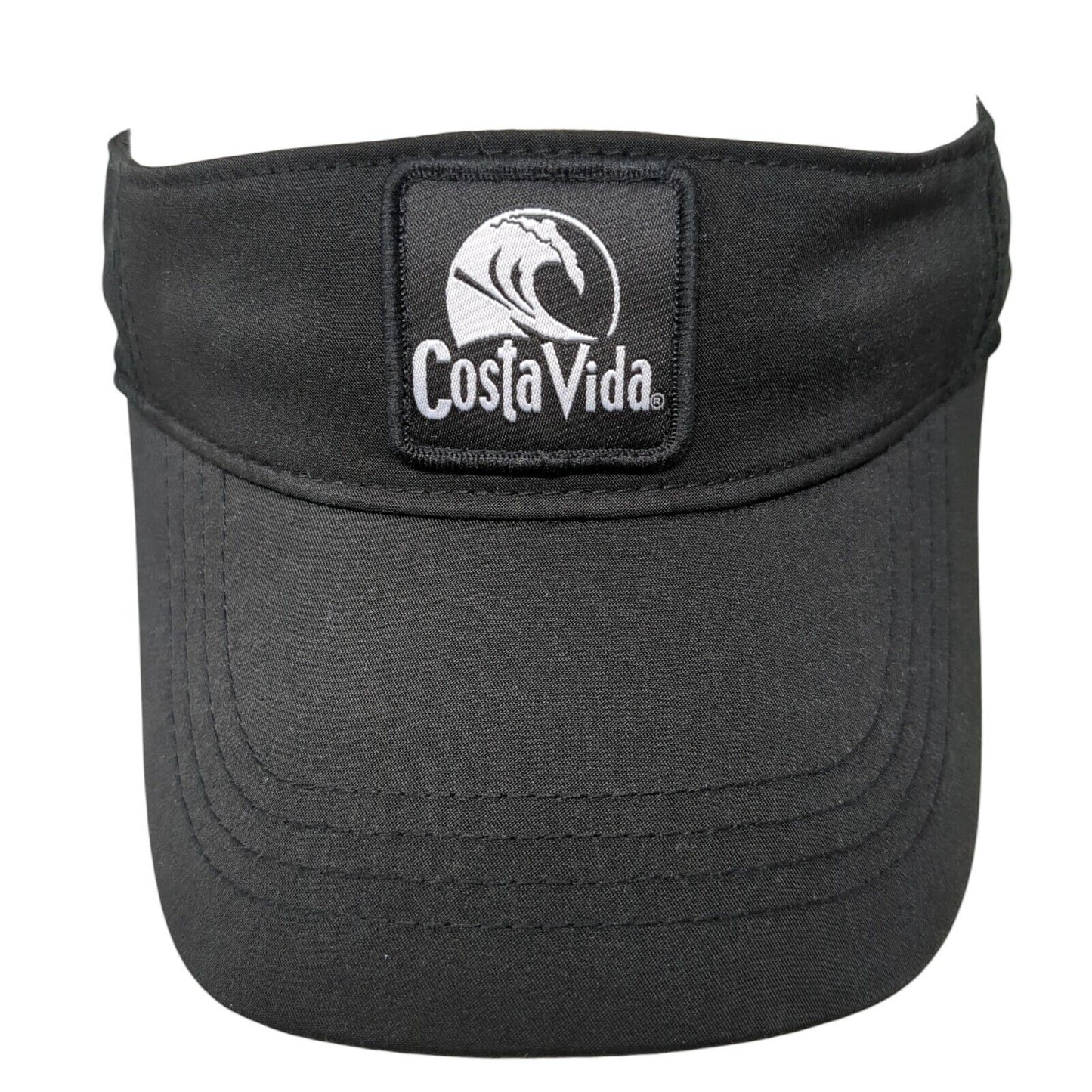 Costa Vida Patch Snapback Sun Visor Hat Black One Size Adjustable