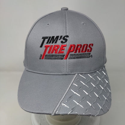 Tim's Tire Pros Strapback Hat Gray One Size Embroidered Cap America