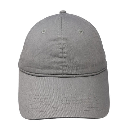 Champion Slideback Hat Gray One Size Solid Adjustable Outdoor 6 Panel