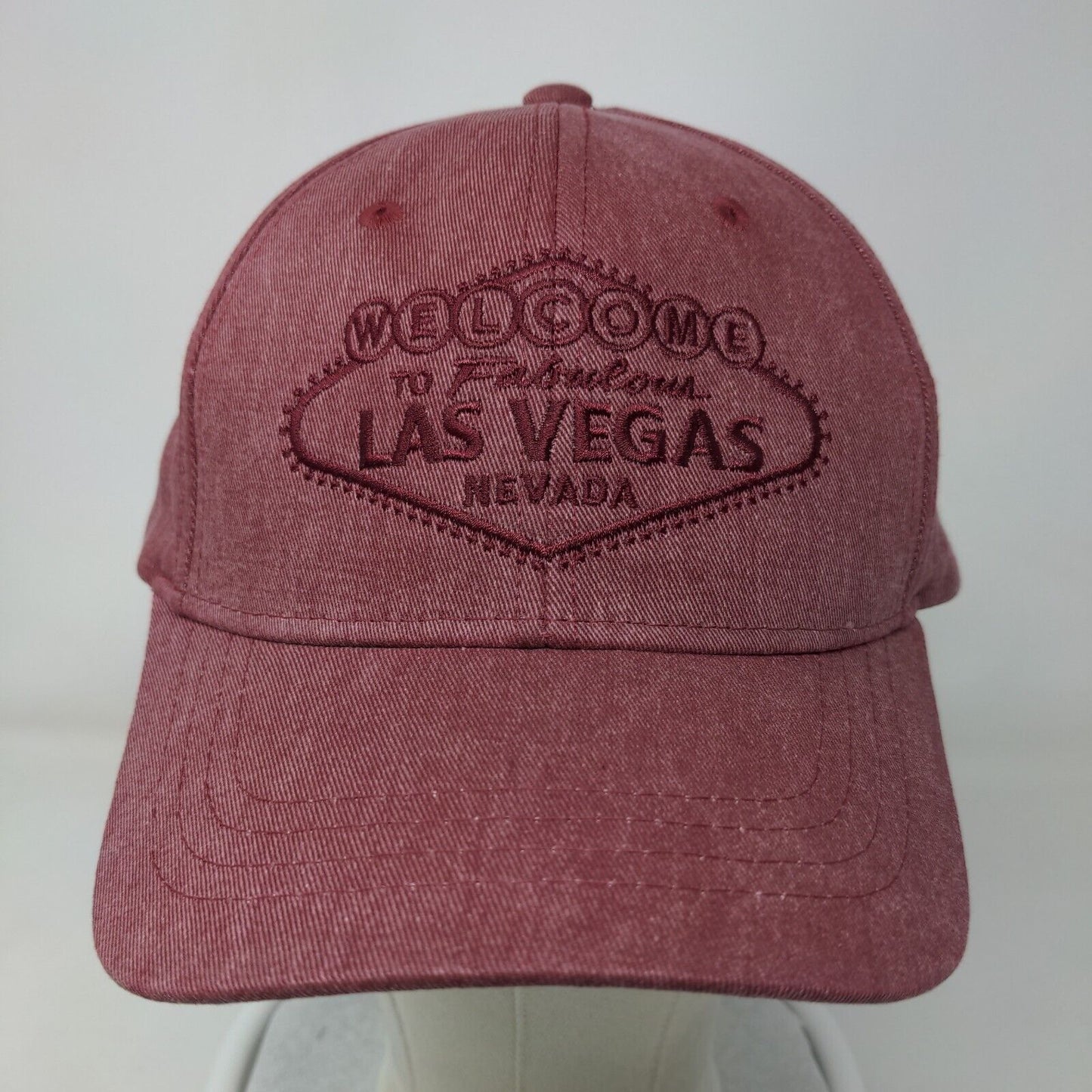 Welcome To Fabulous Las Vegas Nevada Strapback Hat Red One Size Embroidered