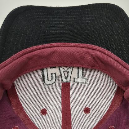 Cyrk Snapback Red Black One Size Hat Caterpillar Logo Embroidered Cotton