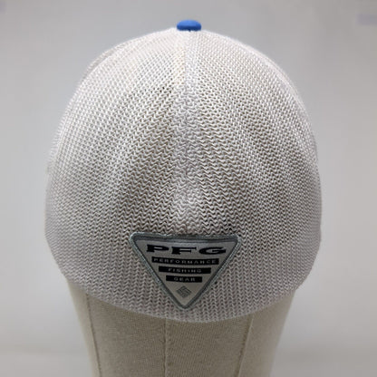 Columbia PFG Fitted Mesh Back Trucker Hat Blue L/XL Colorblock Outdoor