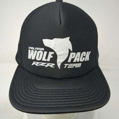 OTTO Trucker Hat Black OSFM Polaris Wolf Pack RZR Team Mesh Back Snapback Foam