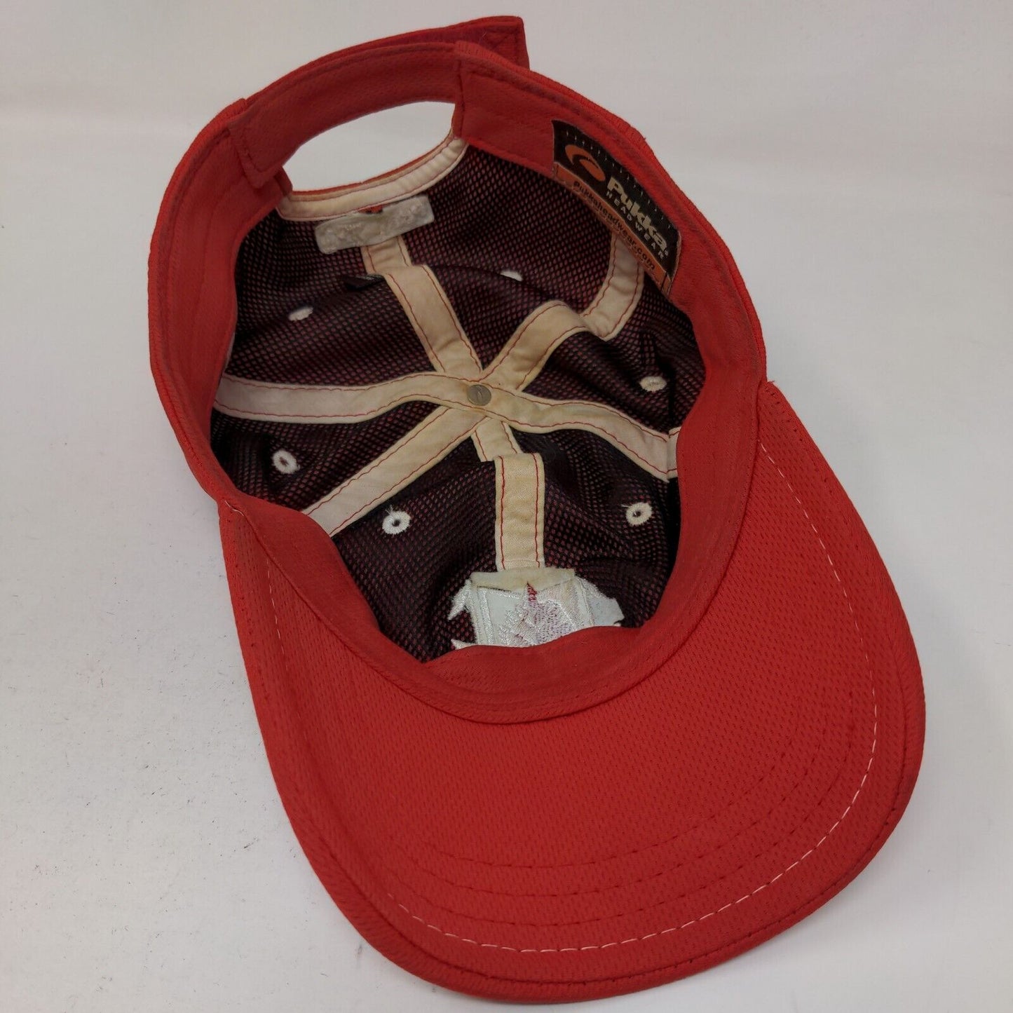 Pukka Men's Strapback Hat Red Embroidered The Hawthornes Logo