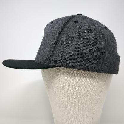 Yupoong Snapback Hat Gray Black One Size Toobs Distribution Patch Flat Brim