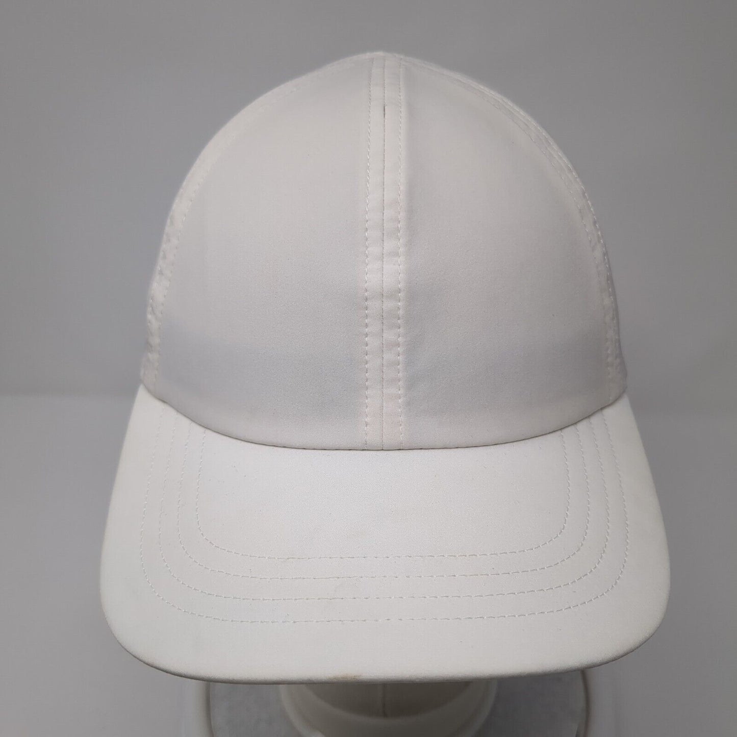 Unbranded Strapback Hat White One Size Adjustable Breathable 6 Panel Blank