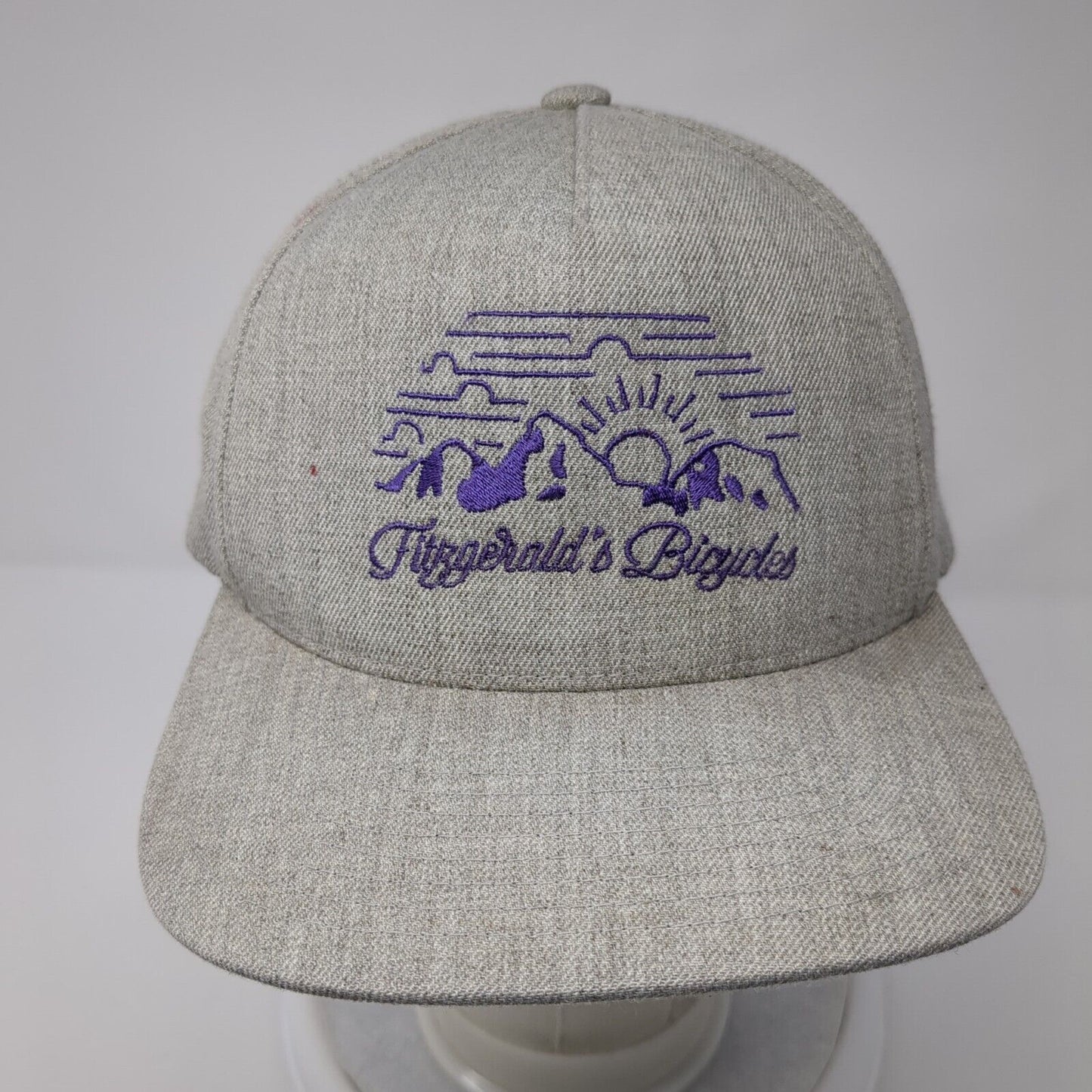 Fitzgerald's Bicycles Snapback Hat Gray One Size Embroidered Yupoong