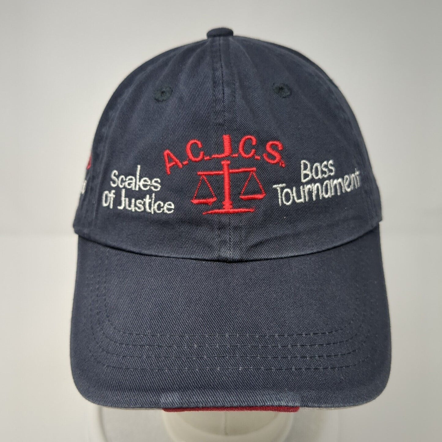 A.C.J.C.S. Scales of Justice Bass Tournament Strapback Hat Blue One Size
