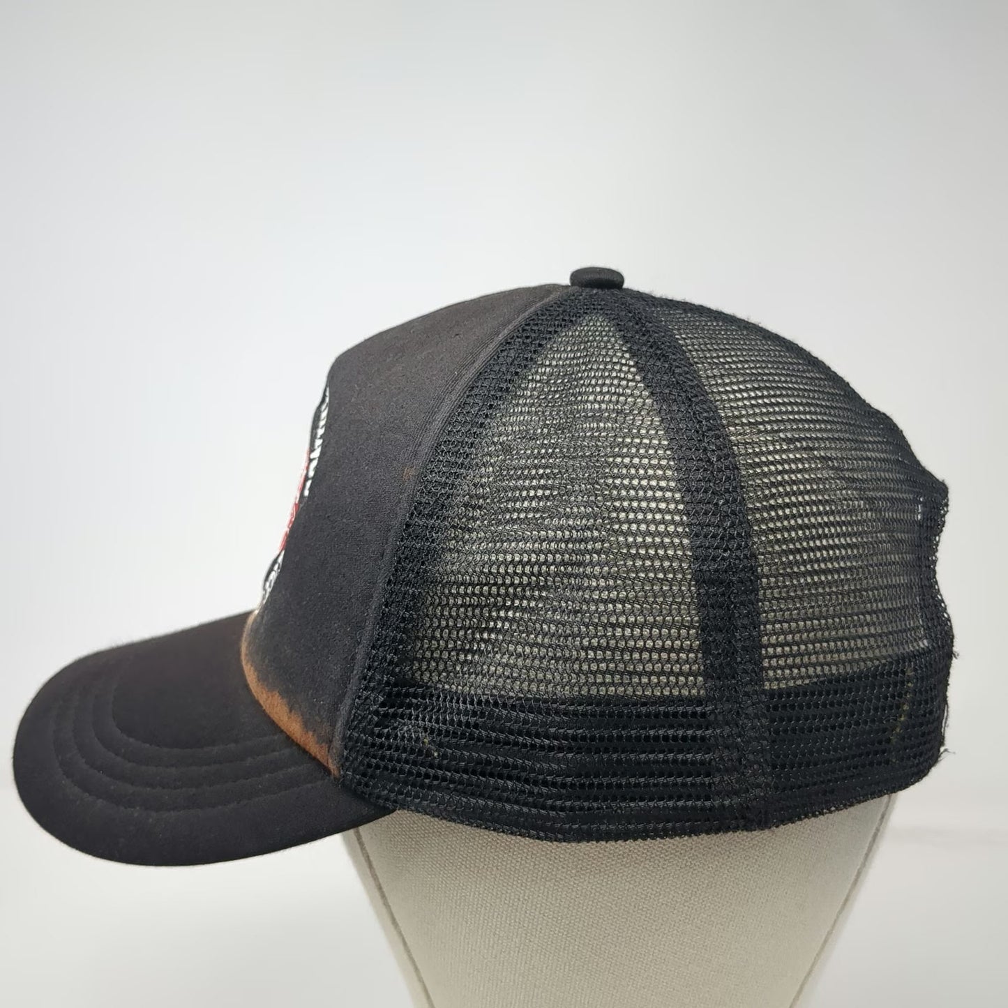 Motley Crue Final Tour All Bad Things Trucker Hat Black One Size Snapback Mesh