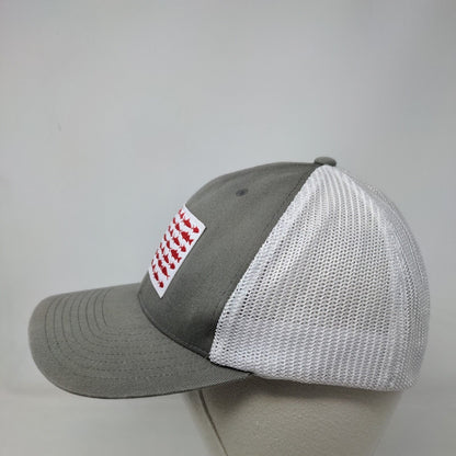 Columbia PFG Fish Flag Fitted Trucker Hat Gray L/XL Mesh Back Colorblock