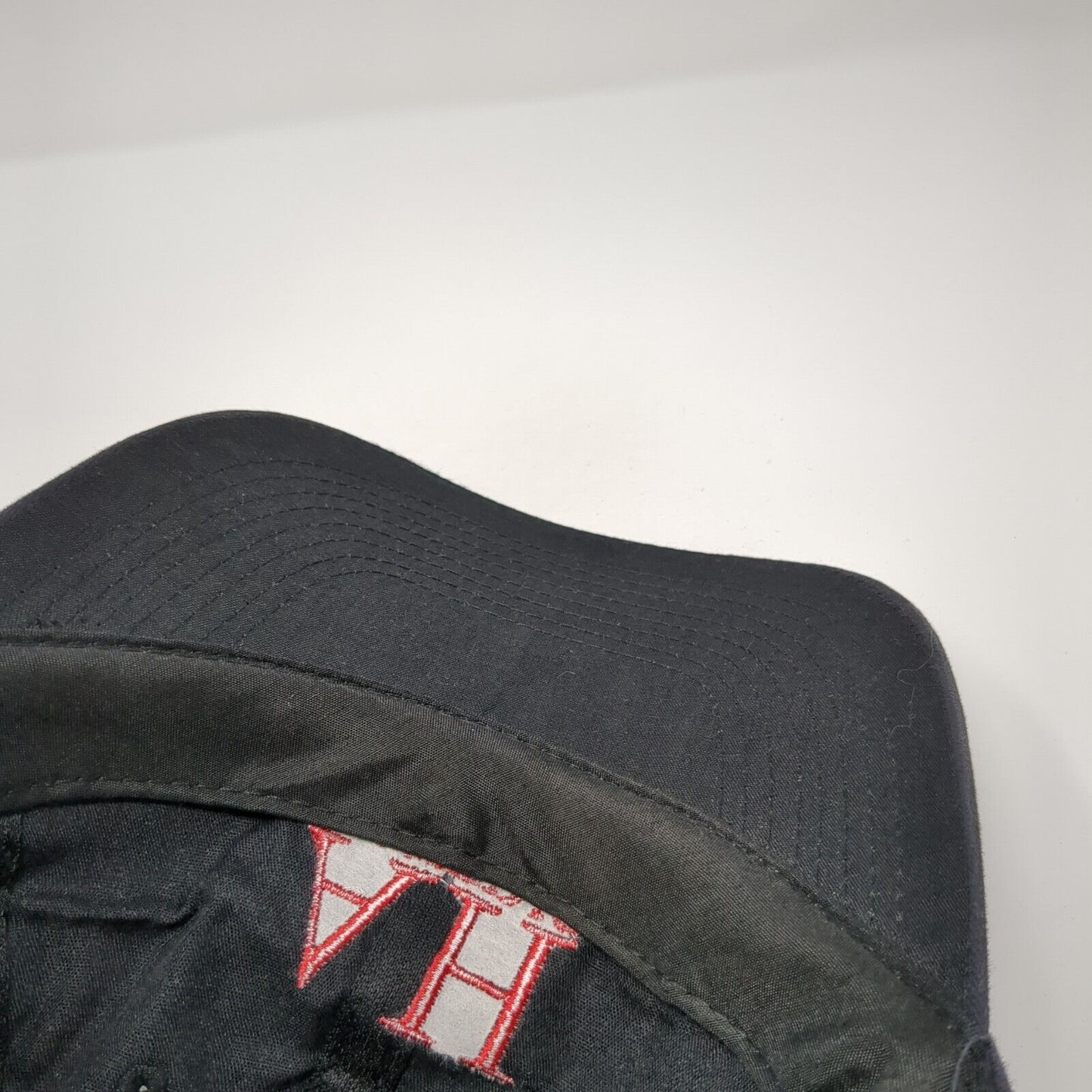 AH Lighting Strapback Hat Black One Size Adjustable Embroidered 6 Panel Cotton