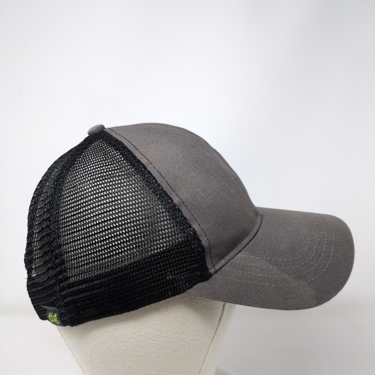 Dig This Chick Snapback Mesh Back Trucker Hat Gray One Size Colorblock