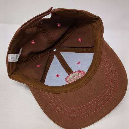 C-A-L Ranch Stores Strapback Hat Brown One Size Adjustable Embroidered Cotton
