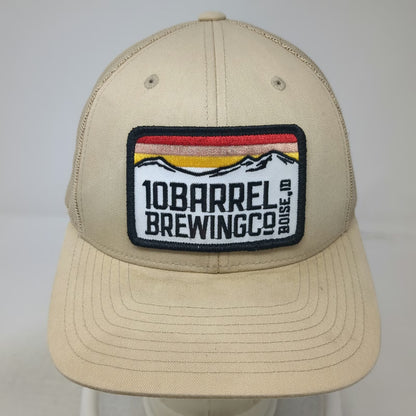 Yupoong Trucker Hat Beige One Size 10 Barrel Brewing Co Boise ID Mesh Snapback
