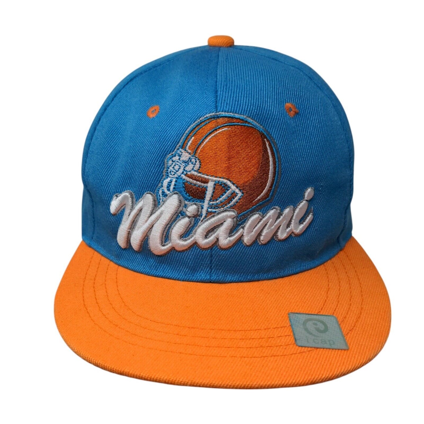 Miami Snapback Hat Multi One Size Embroidered Colorblock 6 Panel Icon