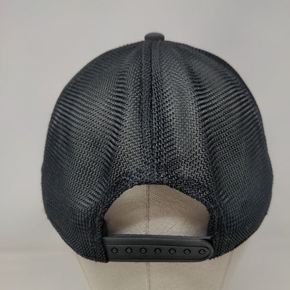 Under Armour Snapback Trucker Hat Black OSFA Embroidered Patriotic Mesh Back