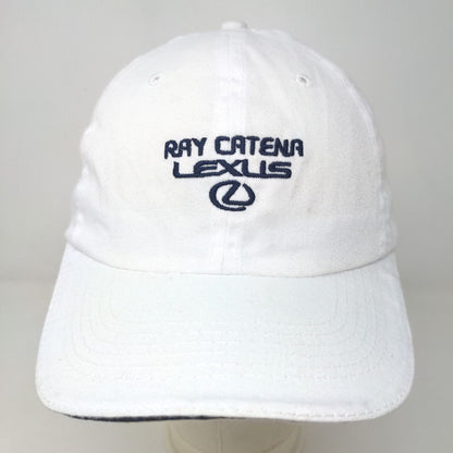 Ray Catena Lexus Men's Strapback Hat White Size OSFA Embroidered Logo