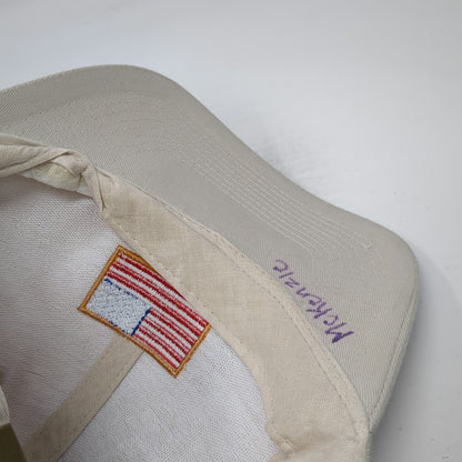 Beige Baseball Cap One Size United We Stand American Flag Patch Cotton Hat Slide