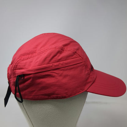 Royal Robbins 5 Panel Red Hat One Size Nylon Side Zipper Pocket Strapback Hiking