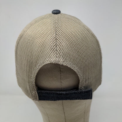 Panera Bread Men's Strapback Mesh Back Hat Blue Tan Adjustable Employee