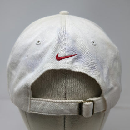 Nike Baseball Cap White Vintage USA Embroidered Star Sample Slideback Hat