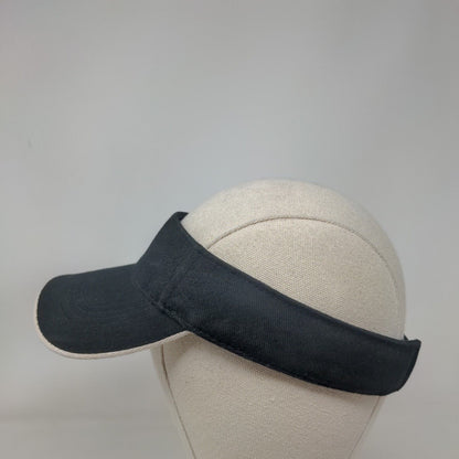 Unbranded Strapback Sun Visor Cap Hat Black OSFA 100% Cotton Adjustable