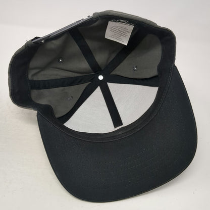 O'Neill Snapback Gray Black Hat One Size Embroidered Logo Two Tone Flat Brim