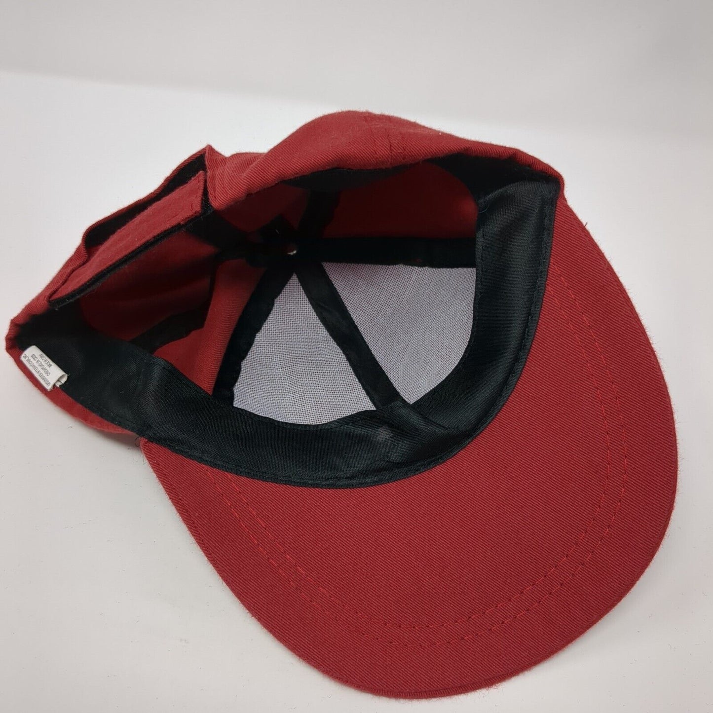Unbranded Strapback Hat Red One Size Adjustable Lightweight 6 Panel Blank