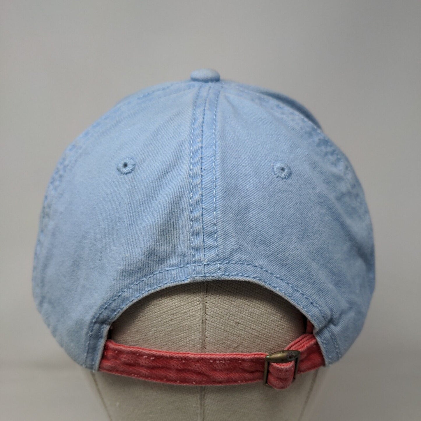 LOVE Slideback Hat Blue OSFM Adjustable Solid 6 Panel Vent Holes