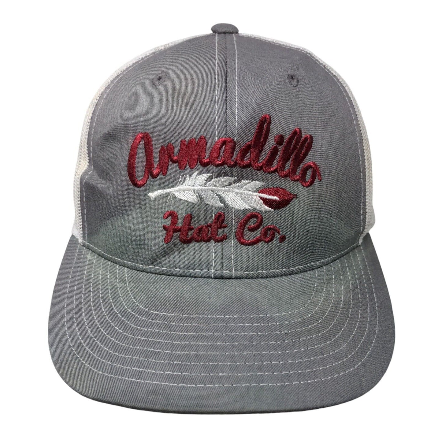 Armadillo Hat Co. Snapback Mesh Back Trucker Hat Gray One Size Pacific
