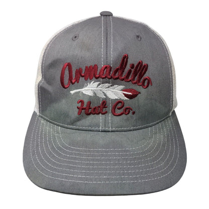 Armadillo Hat Co. Snapback Mesh Back Trucker Hat Gray One Size Pacific