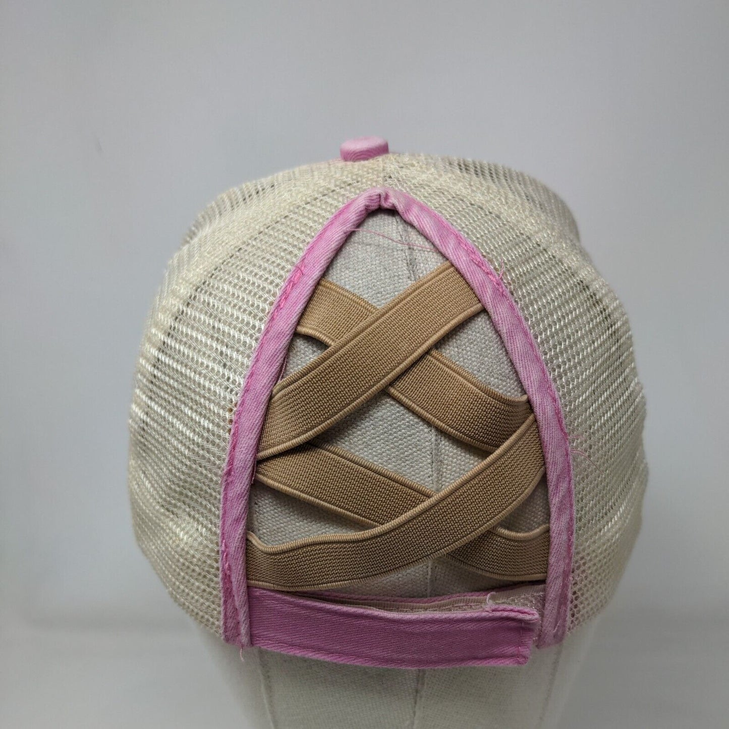 Outdoor 904 Florida Strapback Hat Pink One Size Adjustable Criss Cross Mesh Back