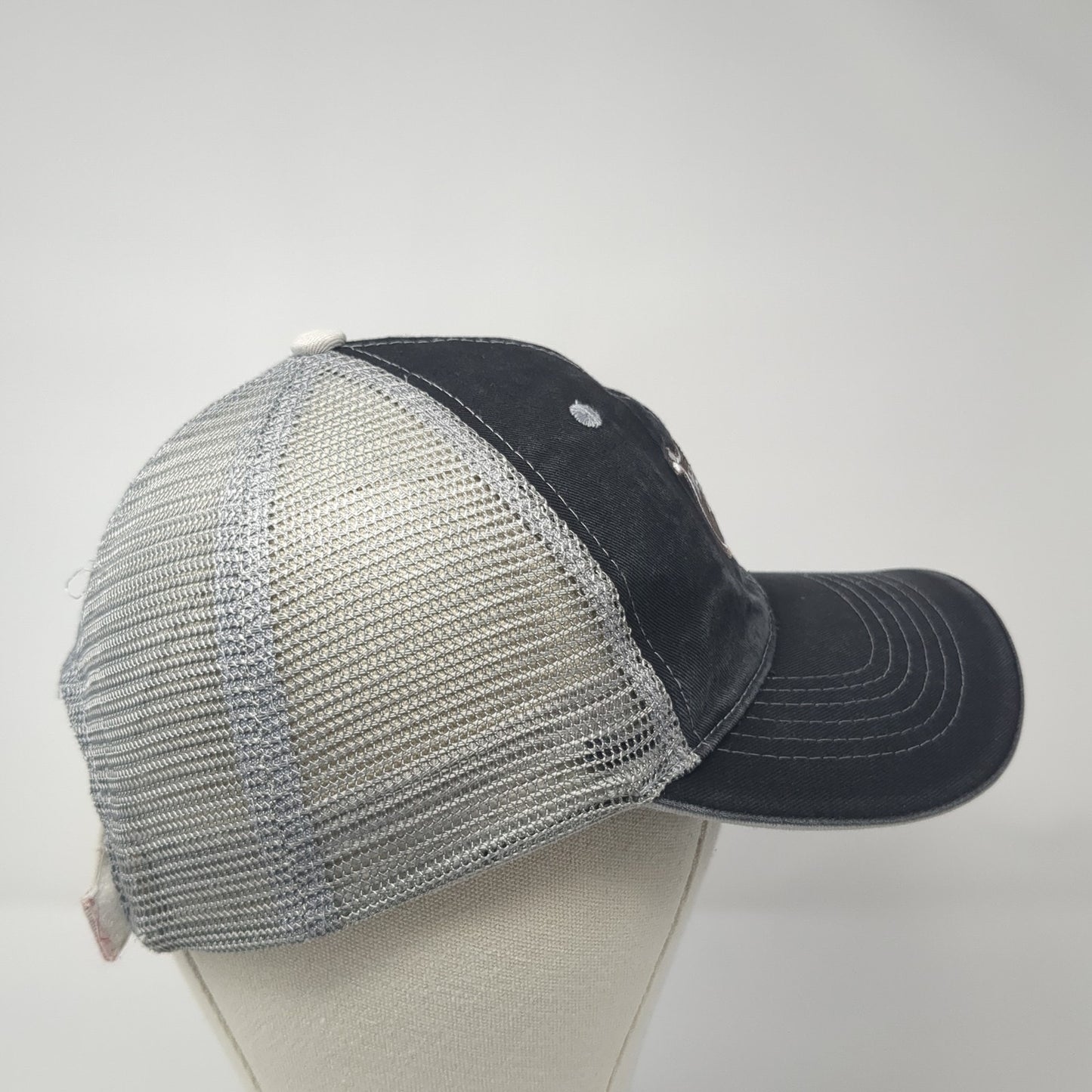 Meadow Gold Snapback Trucker Hat Black OS Adjustable Mesh Back Buck's Athletic