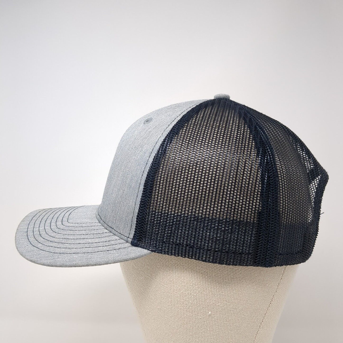 ST Snapback Mesh Back Trucker Hat Gray One Size Embroidered Richardson