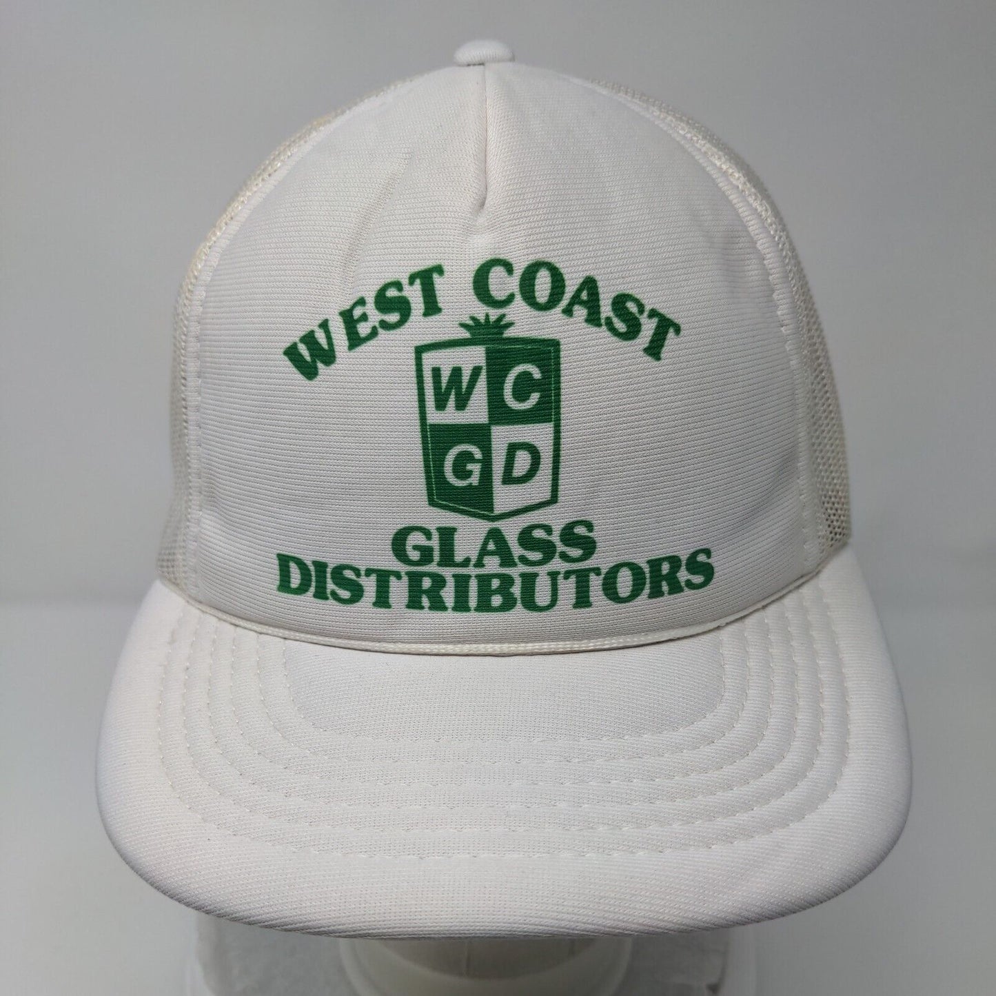West Coast Glass Distributors Snapback Trucker Hat White OSFA Mesh Back